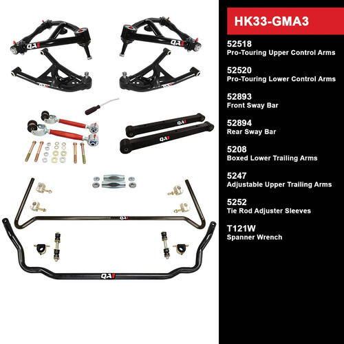 QA1 Handling Kit 2.0, Level 3, GM A-Body, 73-77, w/o Shocks, Kit