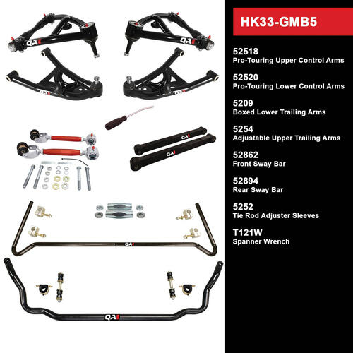 QA1 Handling Kit 2.0, Level 3, GM B-Body, 94-96, w/o Shocks, Kit