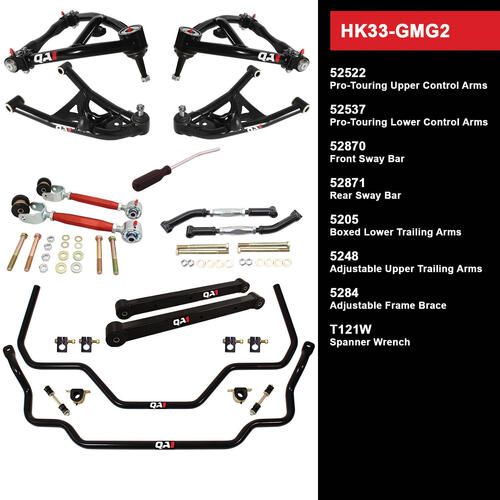 QA1 Handling Kit 2.0, Level 3, G-Prix, Monte, GM, 69-72, w/o Shocks, Kit