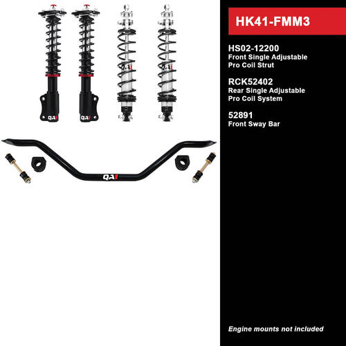 QA1 Level 1 Full Vehicle Handling Kit, 90-93 Mustang, W/ Shocks