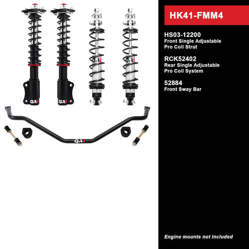 QA1 Level 1 Full Vehicle Handling Kit, 94-04 Mustang, W/ Shocks