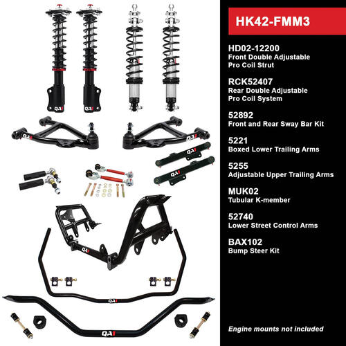 QA1 Level 2 Full Vehicle Handling Kit, 90-93 Mustang, W/ Shocks