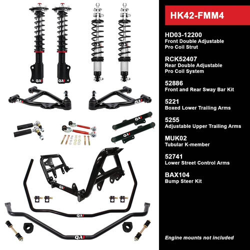 QA1 Level 2 Full Vehicle Handling Kit, 94-04 Mustang, W/ Shocks