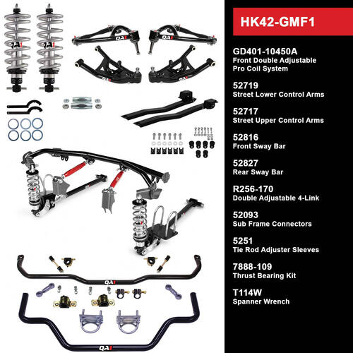 QA1 Level 2 Full Vehicle Handling Kit, 67-69 GM F-Body, W/ Shocks