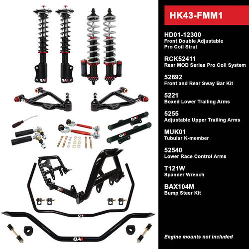 QA1 Level 3 Full Vehicle Handling Kit, 79-86 Mustang, W/ Shocks