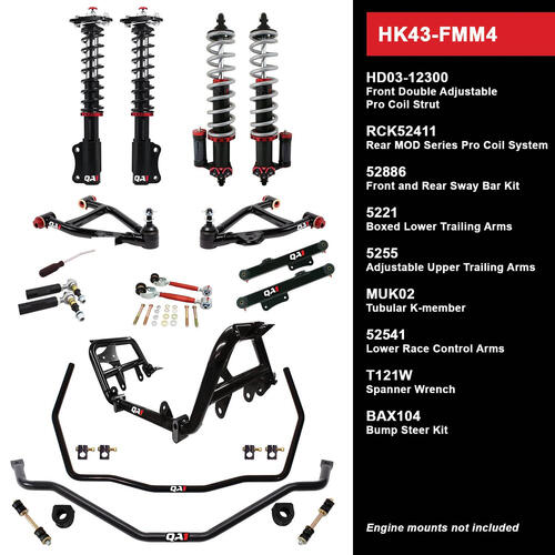 QA1 Level 3 Full Vehicle Handling Kit, 94-04 Mustang, W/ Shocks