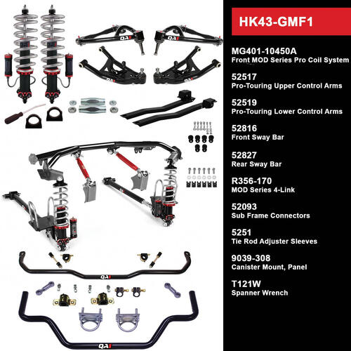 QA1 Level 3 Full Vehicle Handling Kit, 67-69 GM F-Body, W/ Shocks