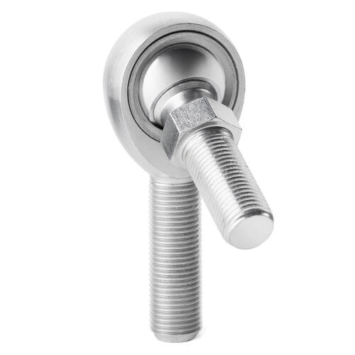 QA1 Rod End, HM Series, 3-Pieces, Chromoly Steel, HT Left Hand, 7/16-1/2 TEFLON, Stud, Each