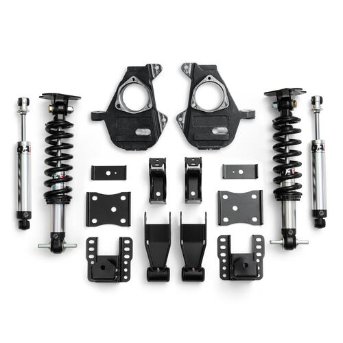 QA1 4/6 Lowering Kit, 07-16 Silverado/Sierra 1500, 4WD, Cast Steel Arms, Single Adjustable