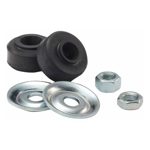 QA1 Shock Bushings, Urethane, Black, Straight Eye, 0.625in. Inside Diameter, Set