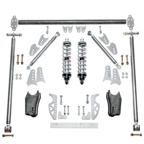 QA1 HD Pro Rear Triangulated 4-Link Kit, Front Mount, Single Adjust Coilovers