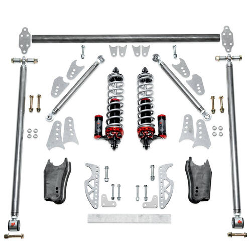 QA1 HD Pro Rear Triangulated 4-Link Kit, Front Mount, MOD Series Coilovers