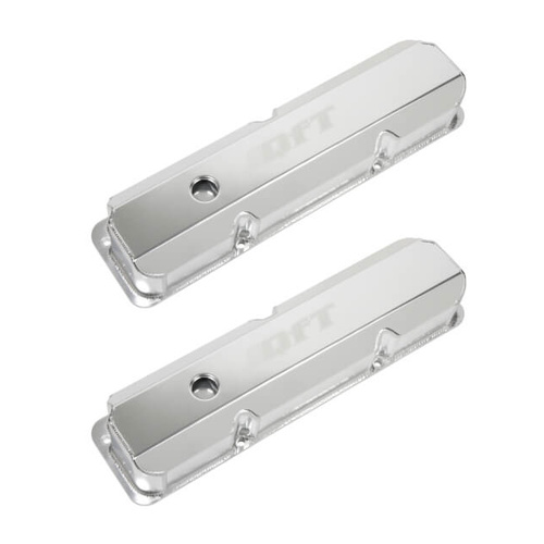 Quick Fuel Qft Fabricated Valve Cover Short Bolt w/ Breather Hole, Silver, For Ford 1958-76 332-428 FE, Pair