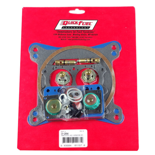 Quick Fuel Carburetor Rebuild Kit, Performance, Non-Stick Blue Gaskets, Demon, Holley, 4150 Alcohol Models, Kit