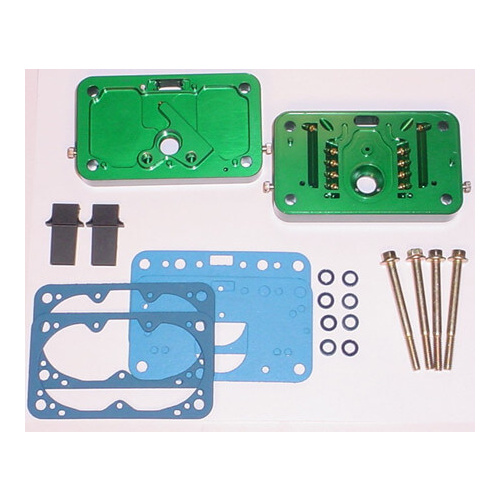 Quick Fuel Metering Block Conversion, Billet Aluminium, E85 Green Anodised, 4150, Kit