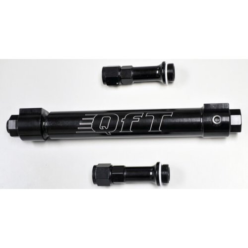 Quick Fuel Fuel Log, Adjustable, Billet Aluminium, Black Anodised, -8 AN Inlet, 7/8 in.-20 Outlet, Each