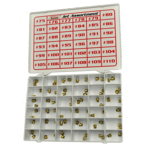 Quick Fuel Carburetor Jet Assortment, Gasoline, 75-110, 2-Each, 1/4 in.-32 Thread, Kit