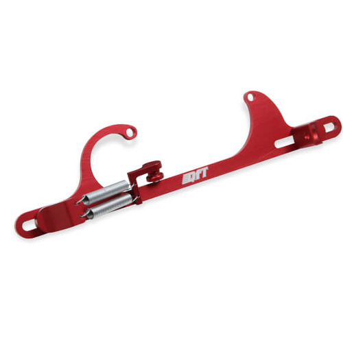Quick Fuel Throttle Cable Bracket, Aluminium, Red Anodised, Holley, 4150/4160, GM Cable. Each