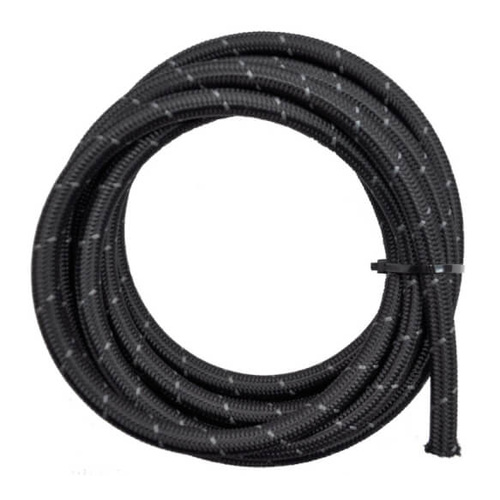 Quick Fuel Fuel Hose, QFI-500 High-Pressure, -6 AN Size, 500 psi, Fluoroelastomer, Braided Nylon Outer, Black, 15 ft. Length, Each