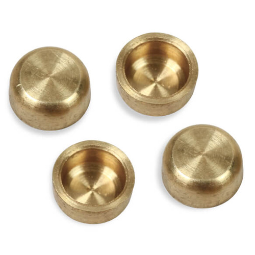 Quick Fuel Metering Block Cup Plugs, Brass, Natural, Set of 4