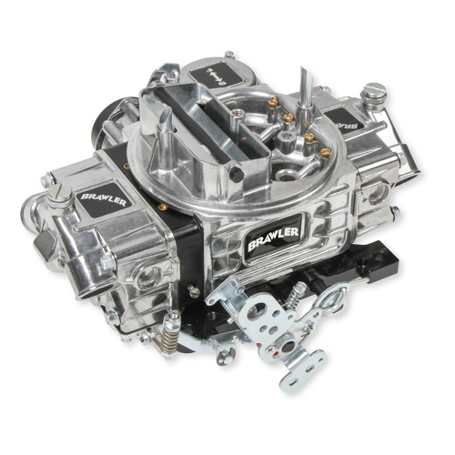 Quick Fuel Carburettor, Street, 600 CFM, Brawler Street Model, 4 Barrel, Electric, Gasoline, Aluminum, Shiny, Each