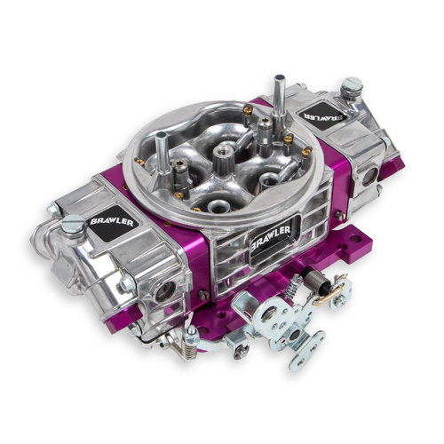 Quick Fuel Carburettor, Performance and Race, 1050 CFM, Brawler Race Model, 4 Barrel, Gasoline, Aluminum, Shiny, Each