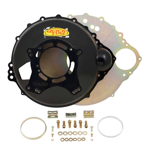 Quick Time Bellhousing, 12 in. Clutch, 184 Tooth Flywheel, 7.15 in. Height, Manual Transmission, Steel, Black, FE BB For Ford, Each