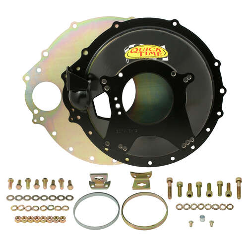 Quick Time Bellhousing, Hydraulic Clutch, 130 Tooth Flywheel, 7.27 in. Height, Manual Transmission, Steel, Black, BB Mopar, Each