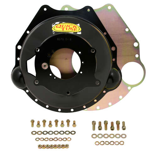 Quick Time Bellhousing, Hydraulic Clutch, 166 Tooth Flywheel, 6.29 in. Height, Manual Transmission, Steel, Black, For Buick/Olds/For Pontiac, Each