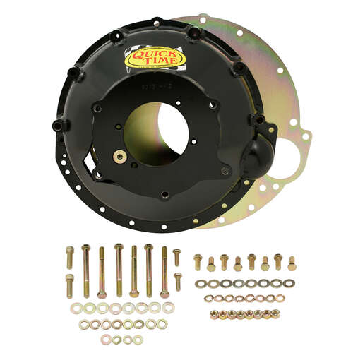 Quick Time Bellhousing, 11 in. Clutch, 164 Tooth Flywheel, 6.3 in. Height, Manual Transmission, Steel, Black, AMC, Each