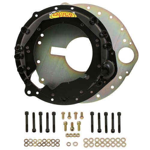 Quick Time Bellhousing, 12 in. Clutch, 164 Tooth Flywheel, 5.332 in. Height, Manual Transmission, Steel, Black, For Ford Ecoboost, Each
