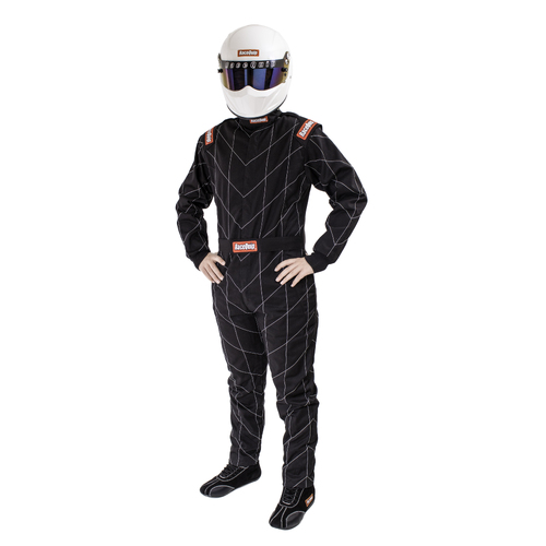 RaceQuip Suits SFI 1, Chevron-1 Suit SFI-1 Blk Mtall