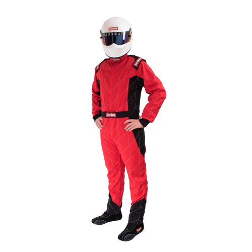 RaceQuip Suits SFI 1, Chevron-1 Suit SFI-1 Red Medium