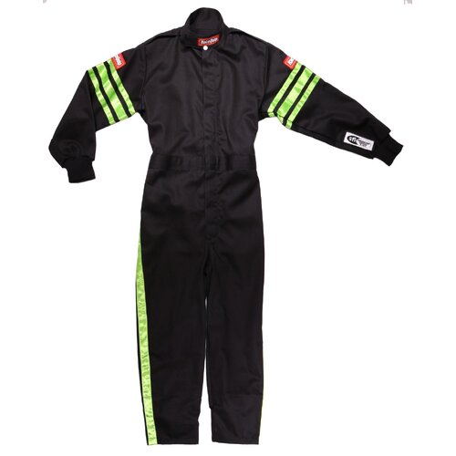 RaceQuip Suits SFI 1, SFI-1 Jr Suit Green Trim XXS