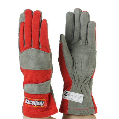 RaceQuip Gloves Sfi 1 Gloves, 1-Lyr Sfi-1 Glove Med Red