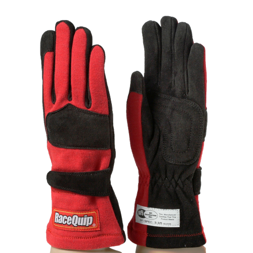 RaceQuip Gloves Sfi 5 Gloves, 2-Lyr Sfi-5 Glove Xlg Red