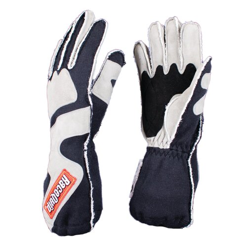 RaceQuip Gloves Sfi 5 Gloves, Sfi-5 Gray/Blk Sml Outseam W/Closure