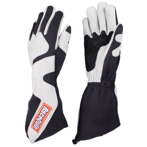 RaceQuip Gloves Sfi 5 Gloves, Sfi-5 Gray/Blk Sml Long Angle Cut