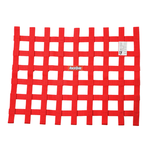 RaceQuip Window Nets Sfi Net, Sfi Ribbon Window Net Red