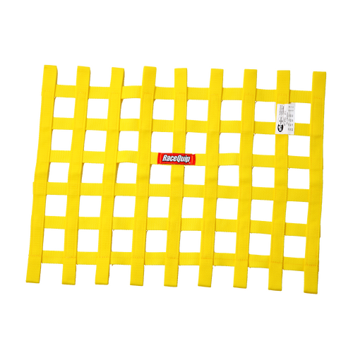 RaceQuip Window Nets Sfi Net, Sfi Ribbon Window Net Yellow