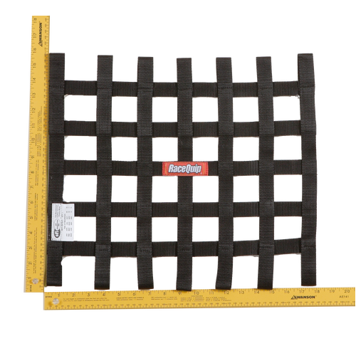 RaceQuip Window Nets Sfi Net, 15 X 18 Sfi Ribbon Net Black