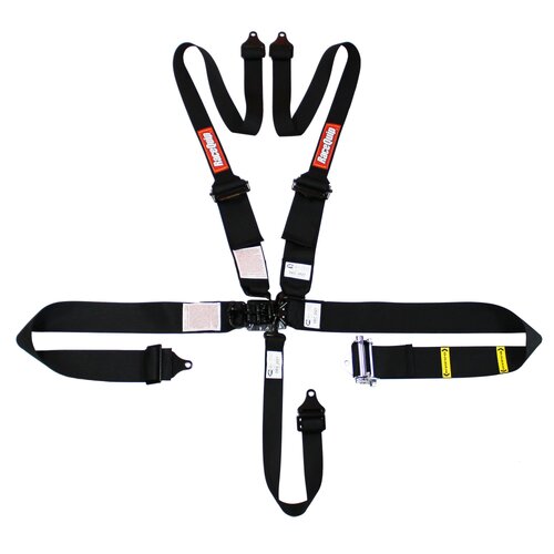 RaceQuip Belts Latch And Link, L & L 5Pt Ratchet Hnr Harness Black