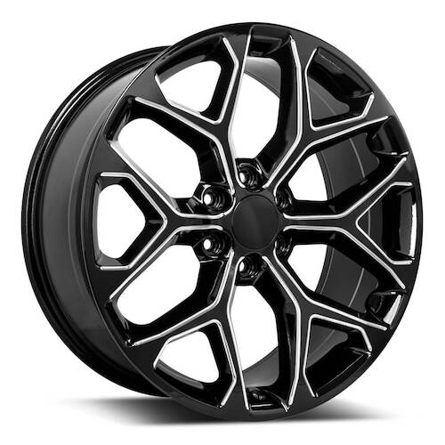 REV Wheels 582 Series Wheel, Black & Machined