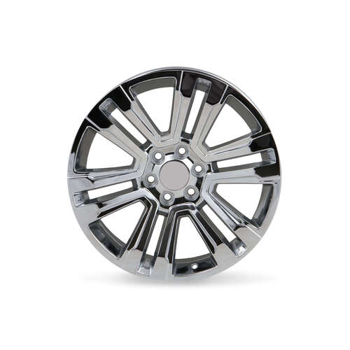 REV Wheels Wheel, 587 Series Series, Cast Aluminium, 22 in. Dia., 9 in. Width, 28 mm Offset, 6x5.5 in. Bolt Pattern, Chrome, Each