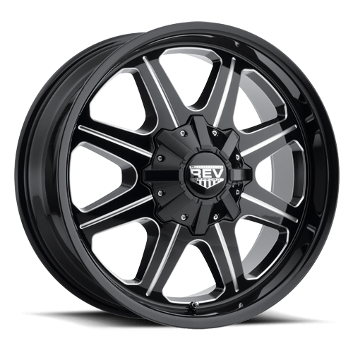 REV Wheels 823 Series Wheel, Black & Machined