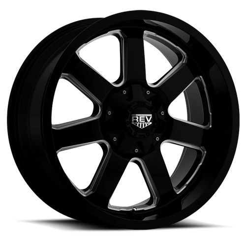 REV Wheels 885 Series Wheels, Black & Machined