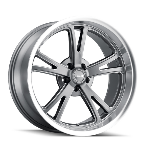 Ridler 606 Wheel, Gloss Grey Machined, Grey, 20X10, 5-120.65 Bolt Circle, 5.5 Backspace, 83.82 Bore, Each