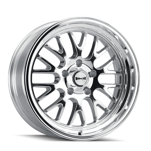 Ridler 607 Wheel, Polished, Polished, 20X10, 5-120.65 Bolt Circle, 5.5 Backspace, 83.82 Bore, Each