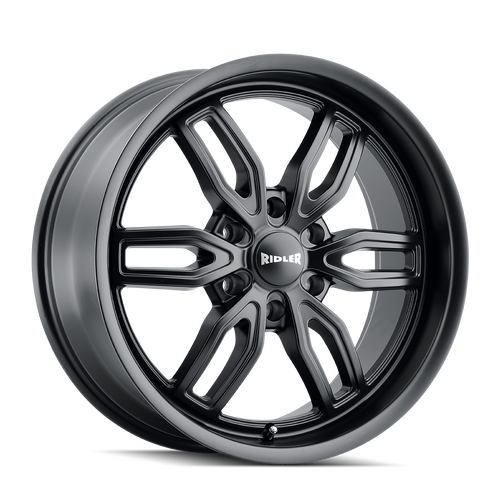 Ridler 609 Wheel, Matte Black, Black, 22X9.5, 6-135 Bolt Circle, 6.43110236220472 Backspace, 87.1 Bore, Each