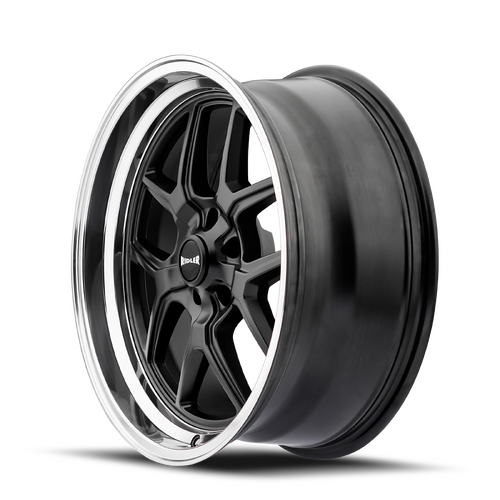 Ridler 610 Wheel, Matte Black Polished, Black, 20X8.5, 5-120.65 Bolt Circle, 4.75 Backspace, 83.82 Bore, Each